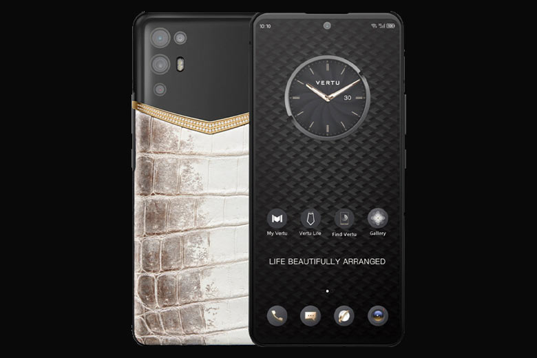 iVERTU 18K Gold with Diamonds Himalaya Alligator Leather