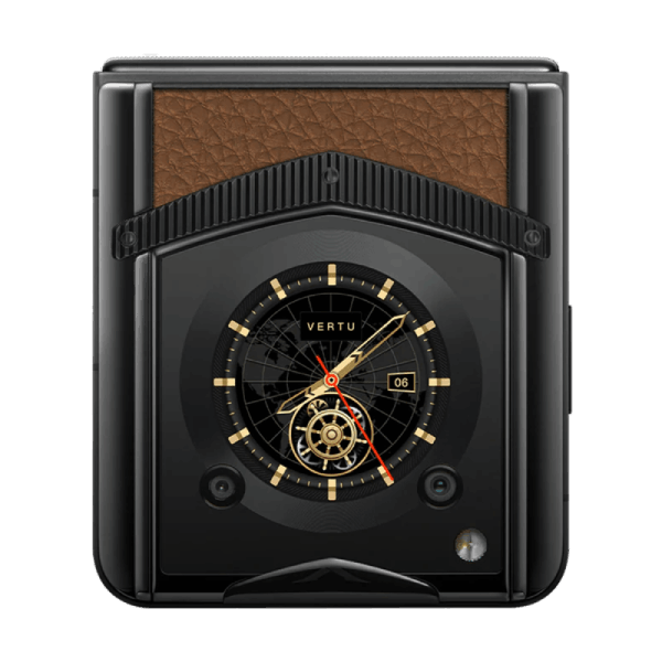 Màn hình mặt sau Vertu Ironflip Caramel Brown Calf Bes Fee