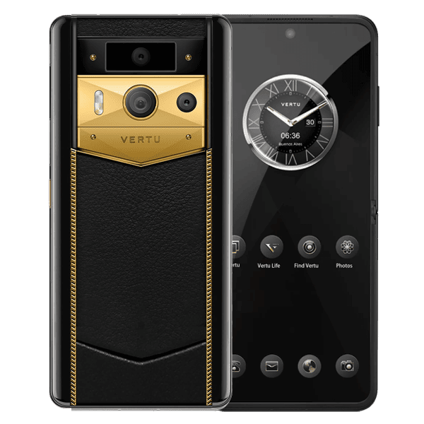 METAVERTU 2 MAX Generation Luxury Custom Made Gold RadiantBlade Edition with Black Ink Calfskin Phone 1 Metavertu 2 Max Generation Luxury Custom Made Gold Radiantblade Edition With Black Ink Calfskin Phone