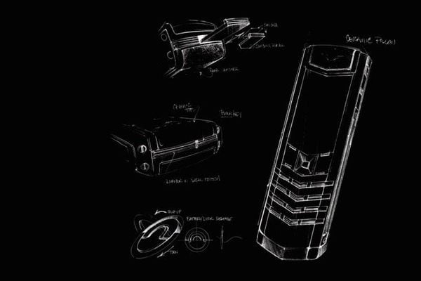 Vertu Signature V Diamond White Alligator