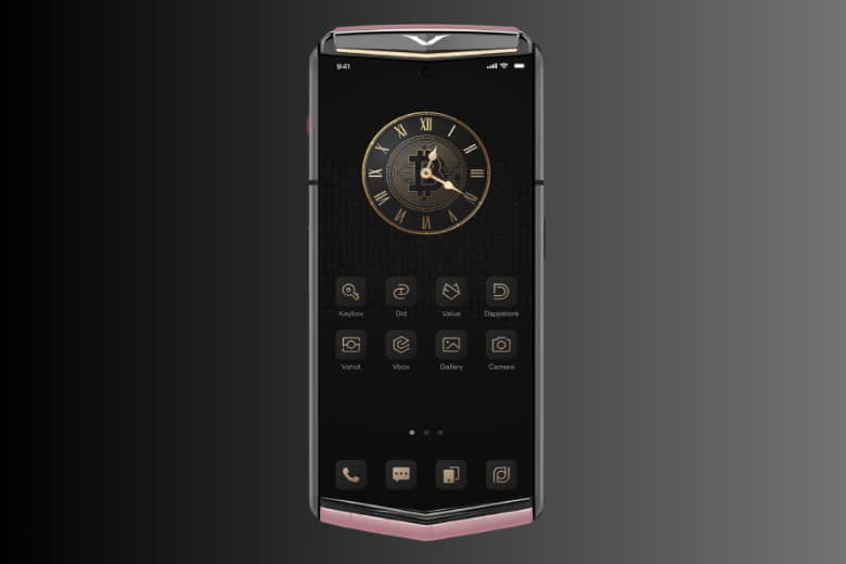 Vertu Agent Q Alligator Single Gold Diamond Collector’s Edition Sakura Pink 1TB