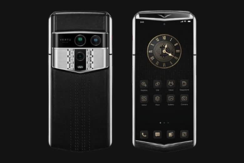 Vertu Agent Q Silver Regular Set Black Quilted Stitch Pure Black Calf 1tb 2@2x