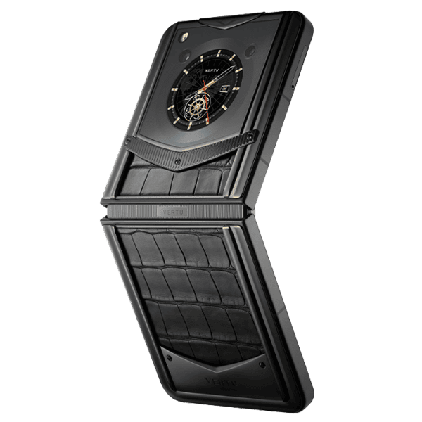 Vertu Ironflip Basalt Black Alli Bes Fee Alligator Skin