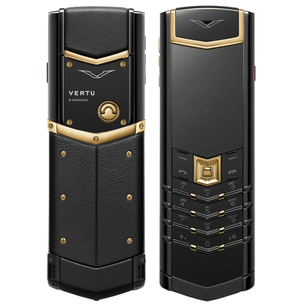 Vertu Signature S Black Gold Ink Jade Black Calf