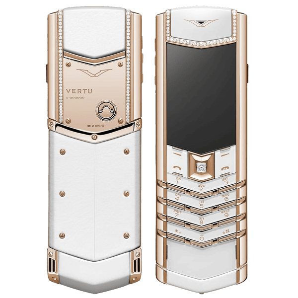 Vertu Signature V Diamond White Alligator