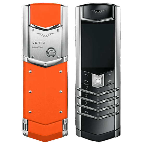 Vertu SIGNATURE V Stainless Steel Silver Dawning Orange 1 Vertu Signature V Stainless Steel Silver Dawning Orange