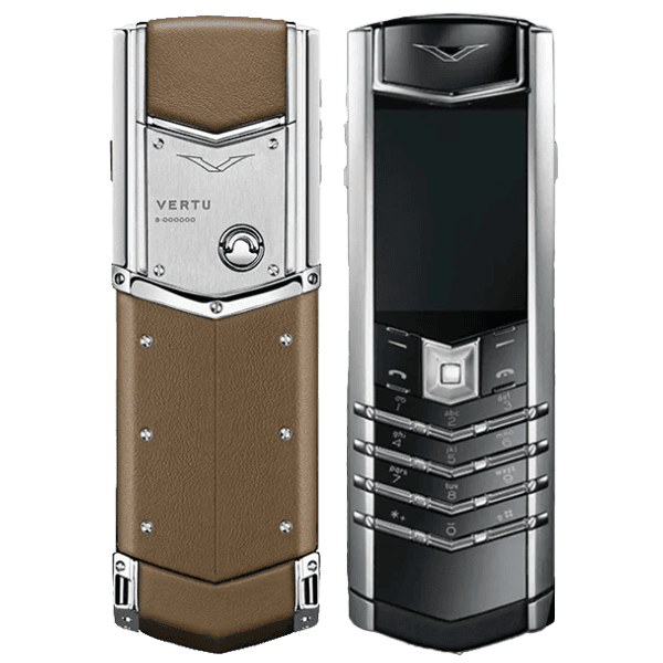 Vertu SIGNATURE V Stainless Steel Silver Khaki Brown 1 Vertu Signature V Stainless Steel Silver Khaki Brown
