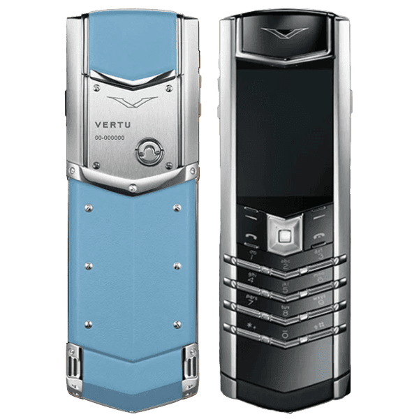 Vertu SIGNATURE V Stainless Steel Silver Powder Blue 1 Vertu Signature V Stainless Steel Silver Powder Blue
