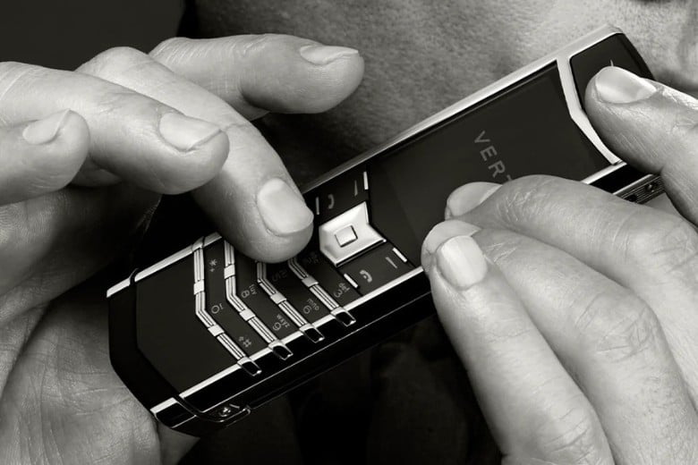 Vertu SIGNATURE V Stainless Steel Silver Khaki Brown 11 Điện thoại Vertu Signature