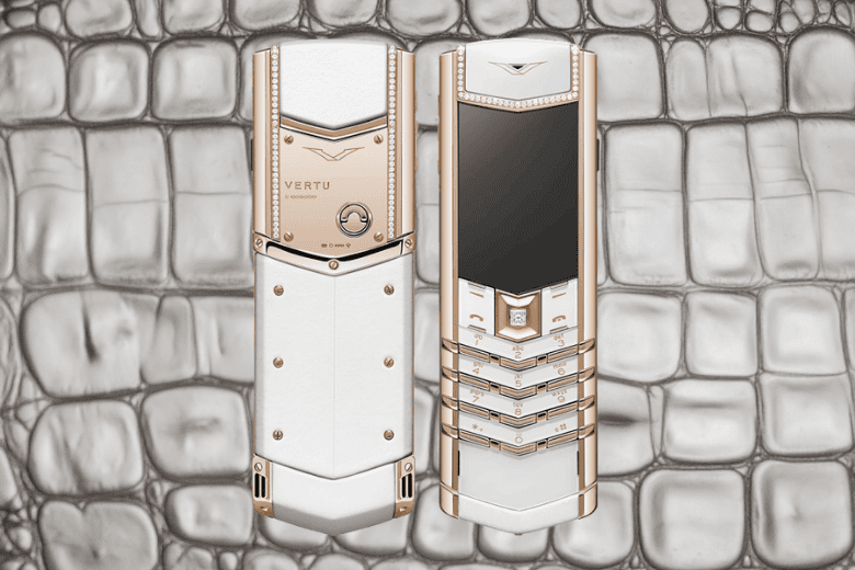 Top 5 Vertu Signature V Chính Hãng Đáng Sở Hữu Nhất Dành Cho Doanh Nhân 6 Signature V Diamond White Alligator Chinh Hang Vertu Vietnam