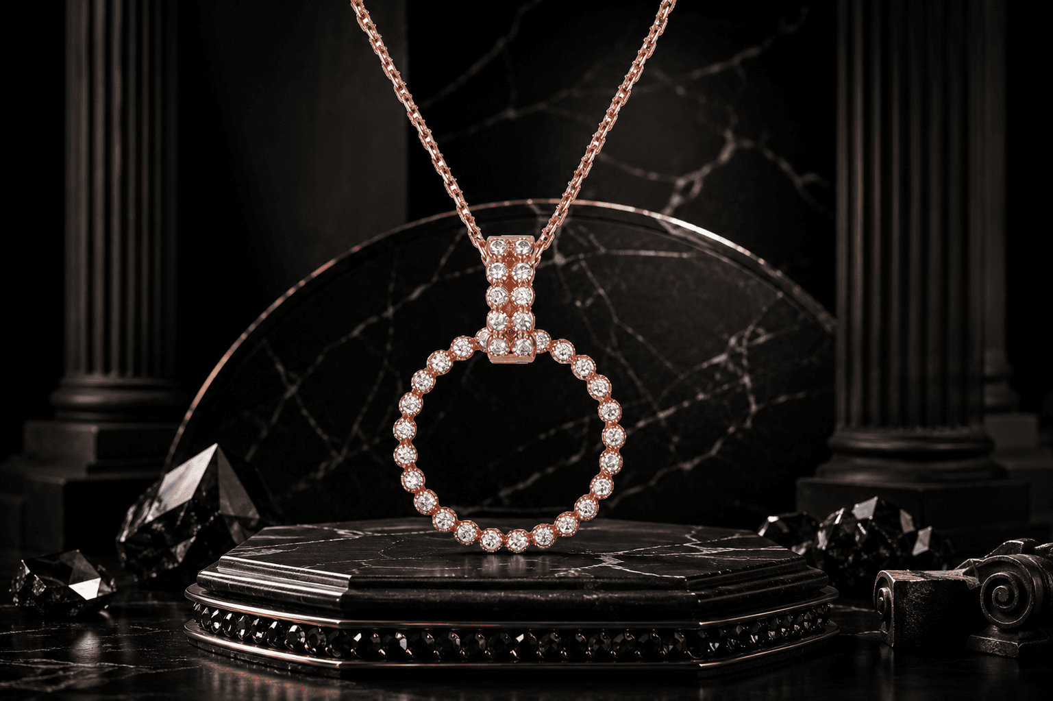 VERTU Garland Necklace Rose Gold