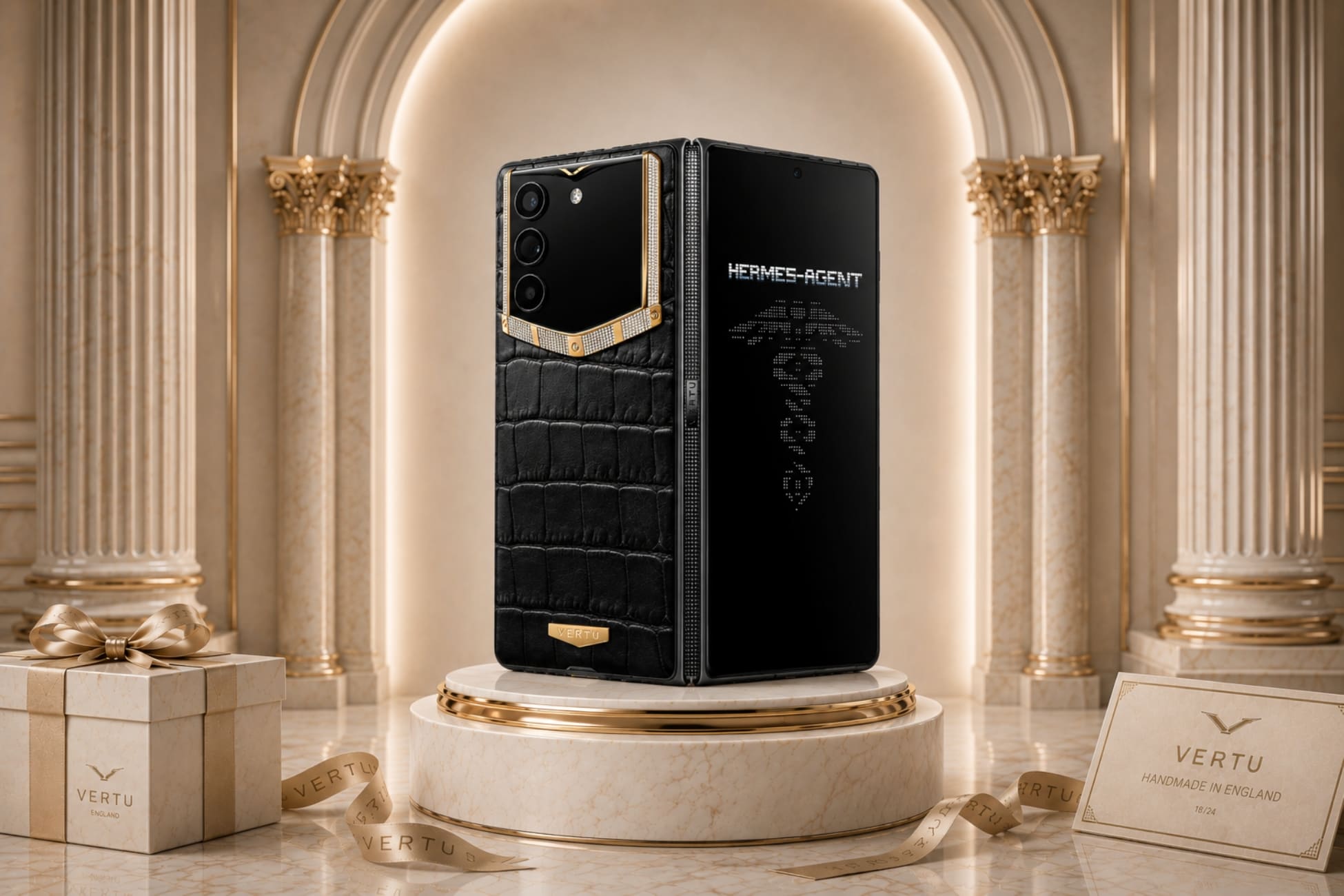 Tuyệt Tác Quà Tặng Sếp Mạ Vàng: Top 5 Thiết Bị Vertu Khẳng Định Đẳng Cấp 1 Vertu AlphaFold Black Premium Set Quad Gold YG Dia Iron Black 1TB VN Vertuvietnam