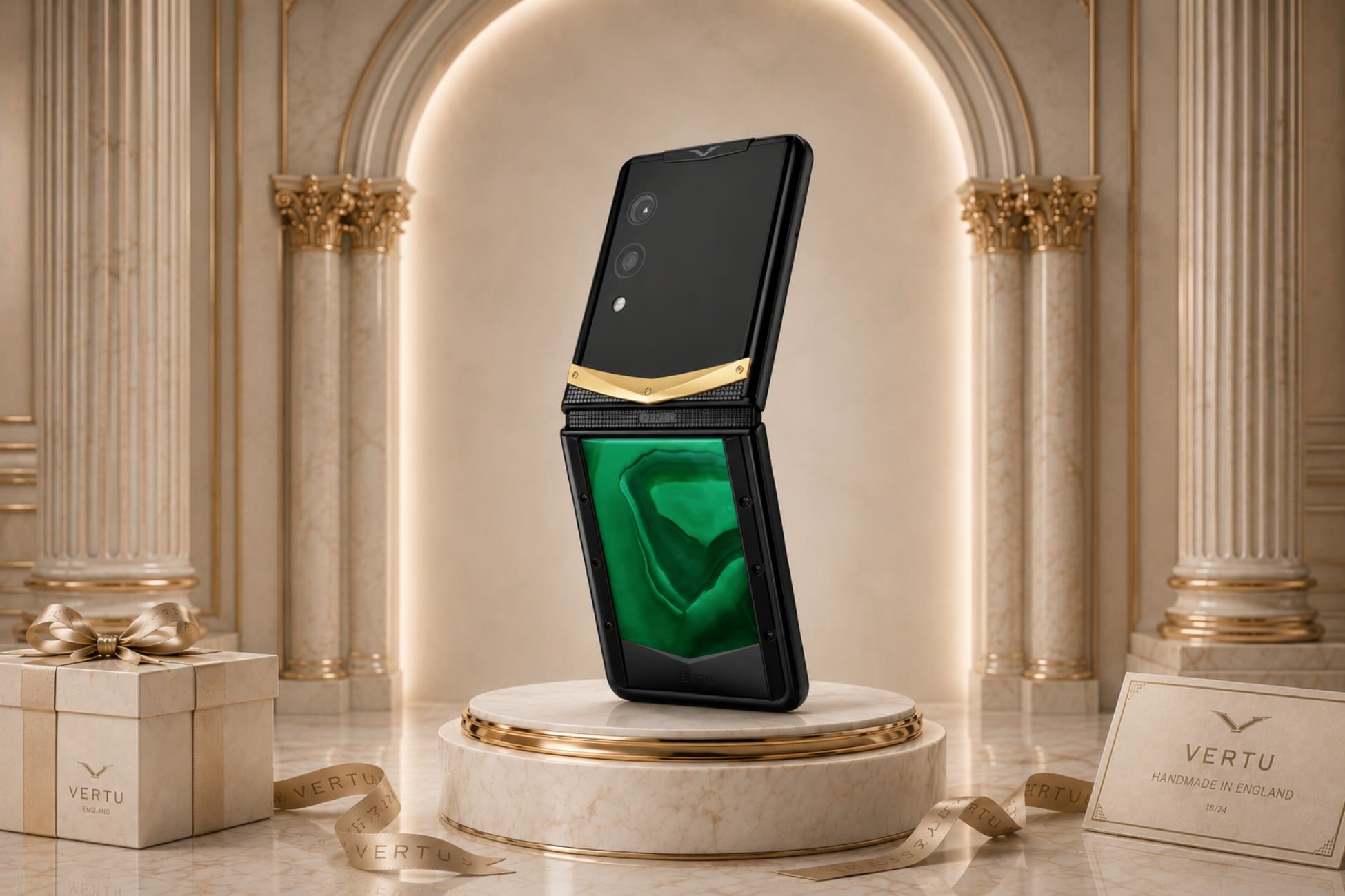 Tuyệt Tác Quà Tặng Sếp Mạ Vàng: Top 5 Thiết Bị Vertu Khẳng Định Đẳng Cấp 2 Vertu Quantum Flip Agate Emerald Green Gold V Vertuvietnam