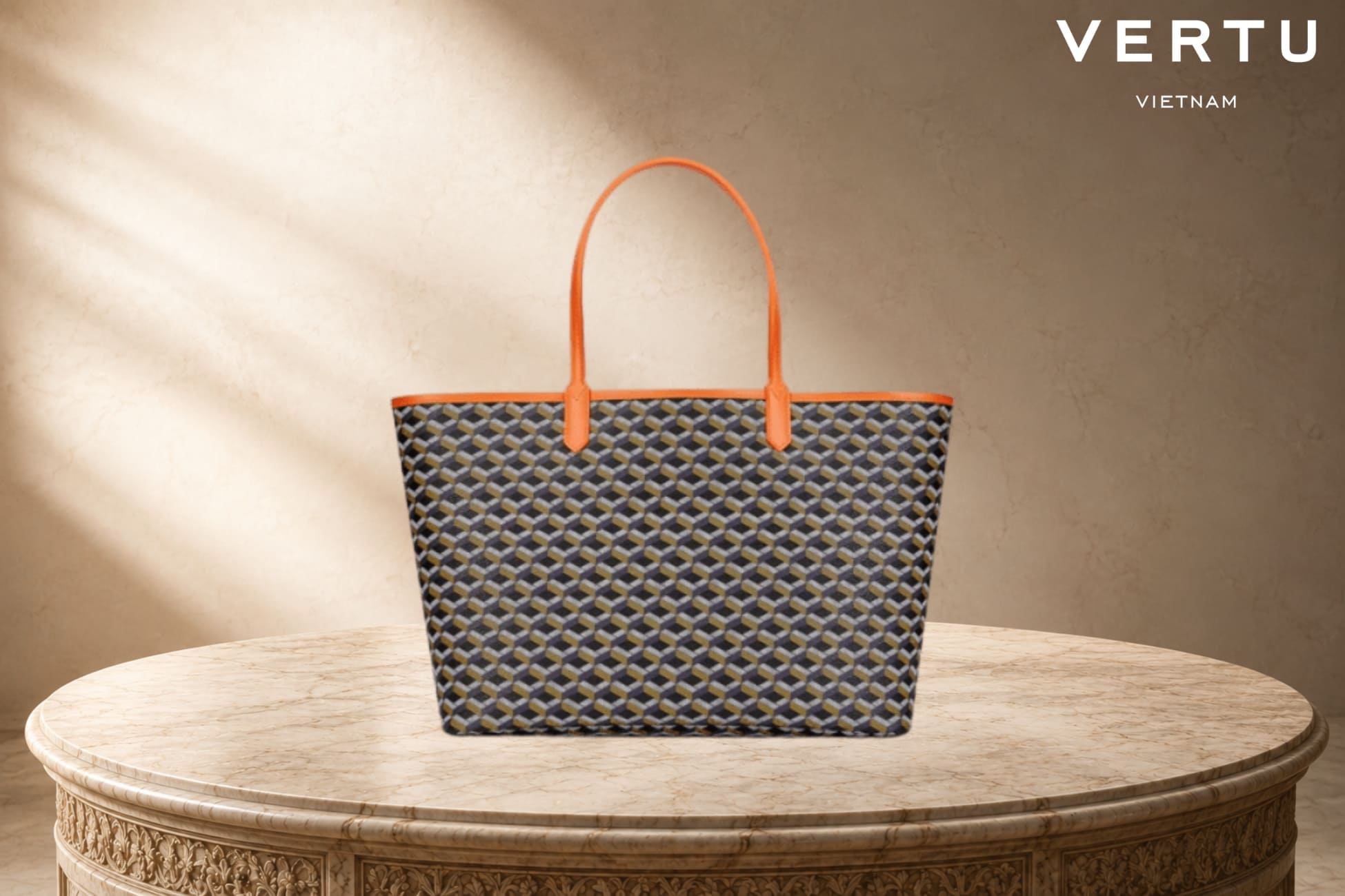 Top 5 phụ kiện thời trang Vertu đẳng cấp định hình phong cách thượng lưu 2026 3 Vertu V Monogram Tote Bag