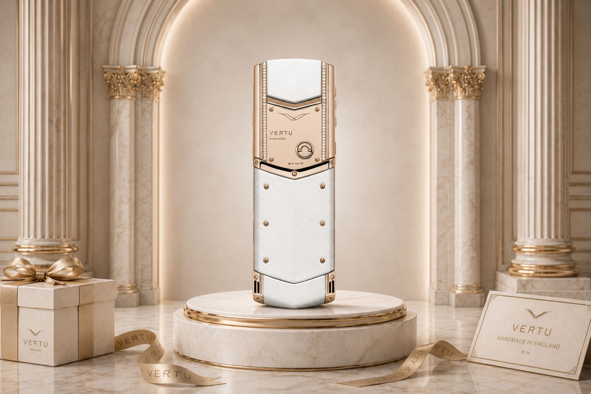 Tuyệt Tác Quà Tặng Sếp Mạ Vàng: Top 5 Thiết Bị Vertu Khẳng Định Đẳng Cấp 3 Vertu Signature V Diamond White Alligator Vertuvietnam