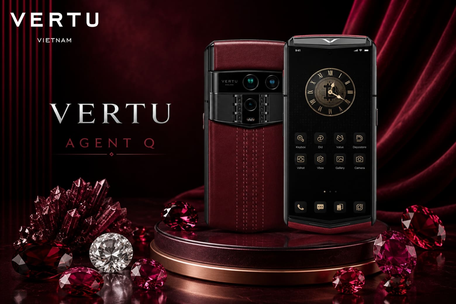 Vertu Agent Q Phong Cach Song Nguoi Dan Dau Wine Red