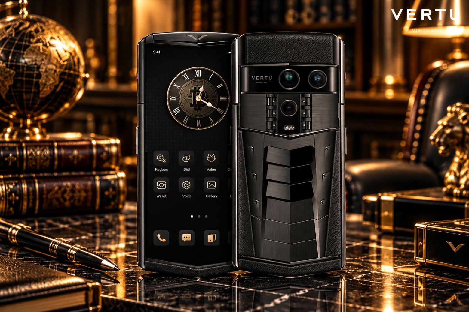 Quà tặng sếp nam cao cấp: Nên chọn gì để thể hiện đẳng cấp và sự tinh tế? 3 Vertu Agent Q Black Quality Kit Titanium Silver Supercar Ink Jade Black